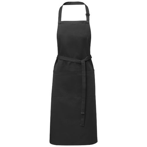 PF113334-5Andrea 240 g_m² Schuerze mit verstellbarem Nackenband_ schwarz