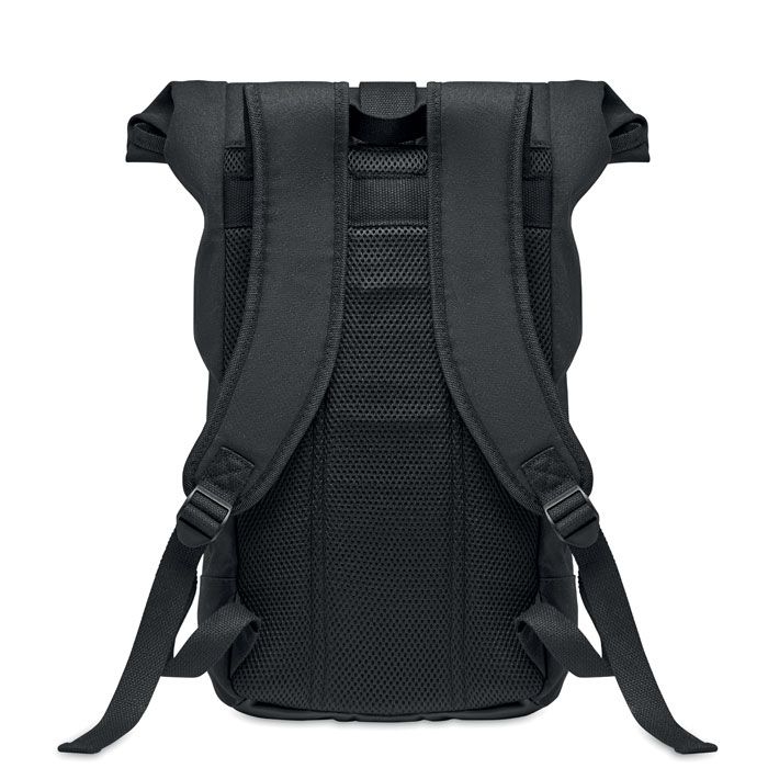 MO6704-03Zurich Roll Rolltop-Rucksack Canvas_ Schwarz