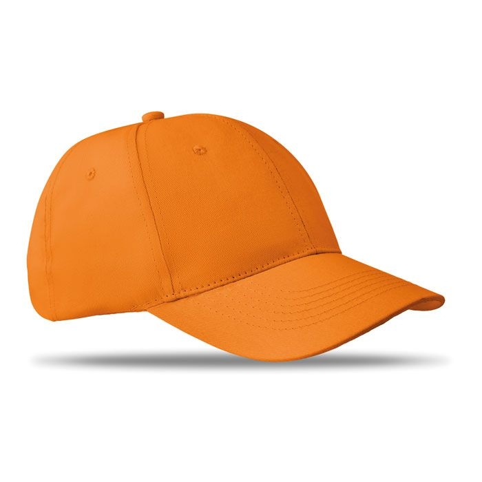 MO8834-10Basie Baseball Kappe 6 Panels_ Orange MO8834-10Basie Baseball Kappe 6 Panels_ Orange