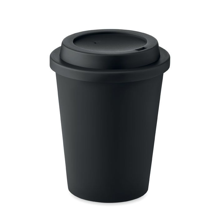 MO6582-03Nola Doppelwandiger Becher PP 300ml_ Schwarz MO6582-03Nola Doppelwandiger Becher PP 300ml_ Schwarz