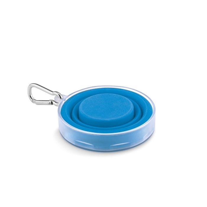 MO9196-04Cup Pill Faltbarer Silikon Becher_ Blau