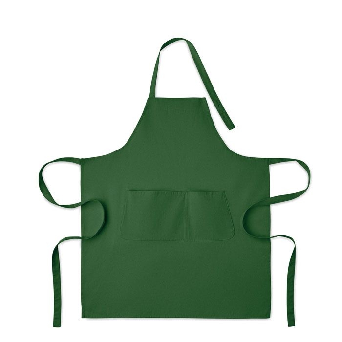 MO2249-60Gamma Kuechenschuerze Organic Cotton_ dunkelgruen