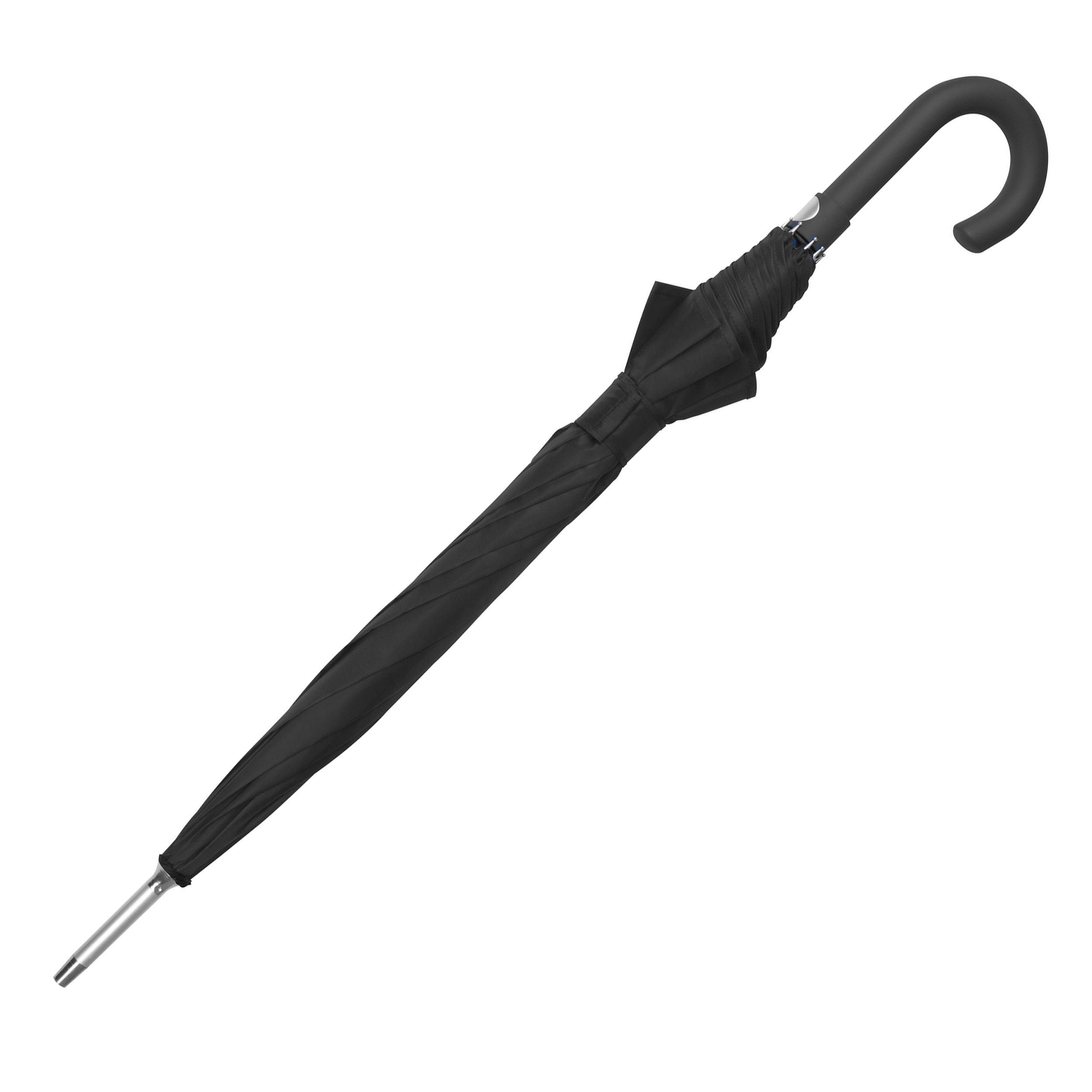 MA47447-03Automatik Regenschirm mit gummiertem Griff_ schwarz