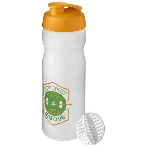 PF210703-3Baseline Plus 650 ml Shakerflasche_ orange_klar mattiert