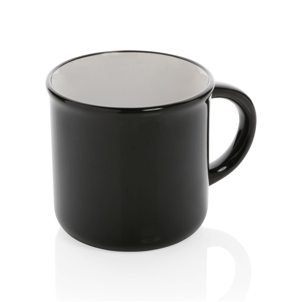 XDP434.03-1Vintage Keramiktasse_ 280ml_ schwarz