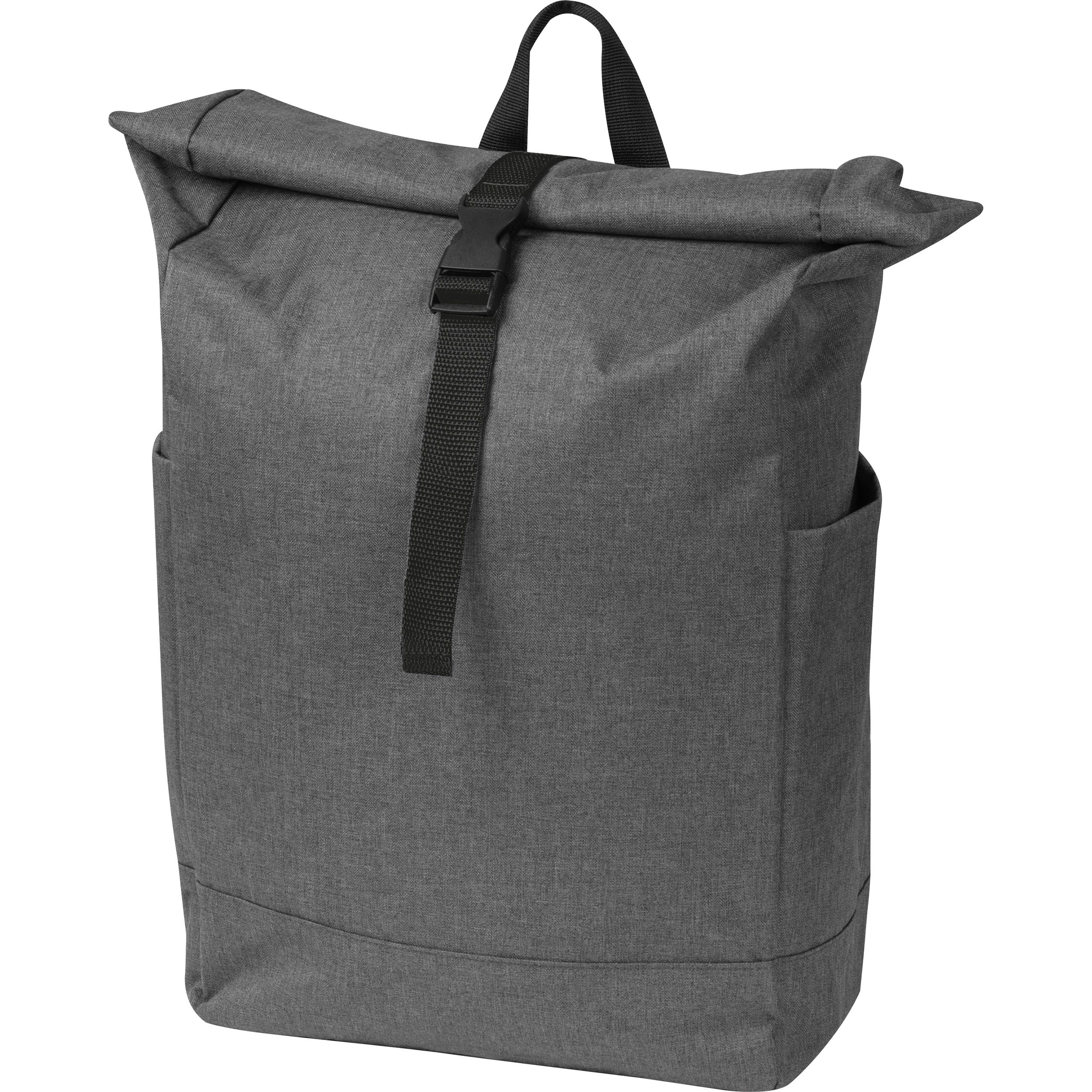Rucksack mit farbigen Applikationen, schwarz