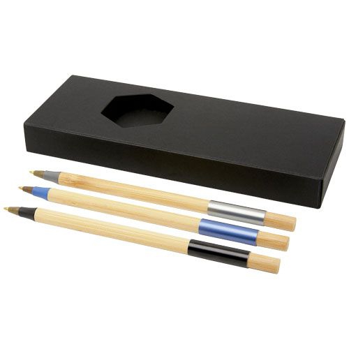 Kerf Bambus-Stiftset 3-teilig, schwarz,natur