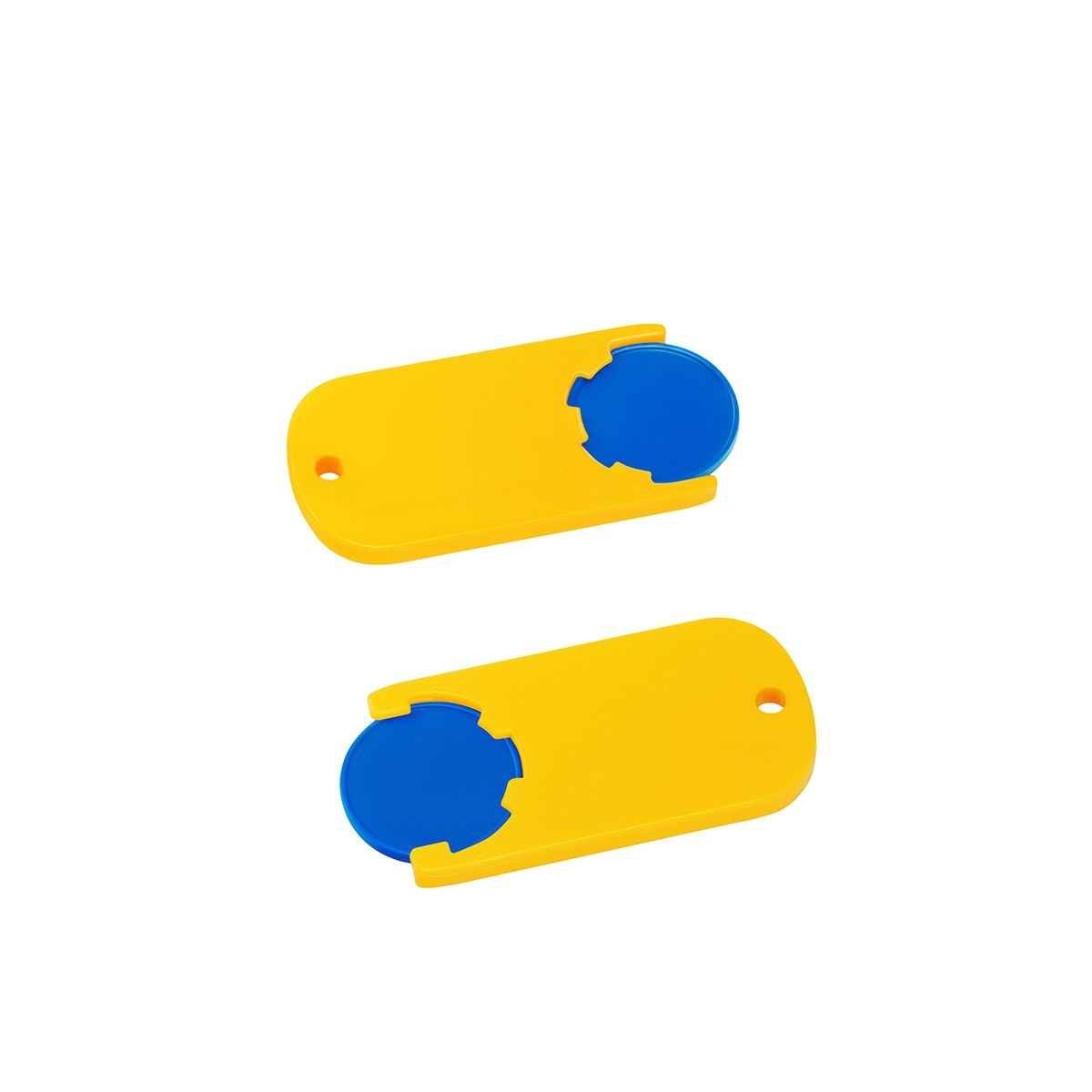 HE7439-3-4Chiphalter mit 1€-Chip _Alpha_ blau_ gelb HE7439-3-4Chiphalter mit 1€-Chip _Alpha_ blau_ gelb