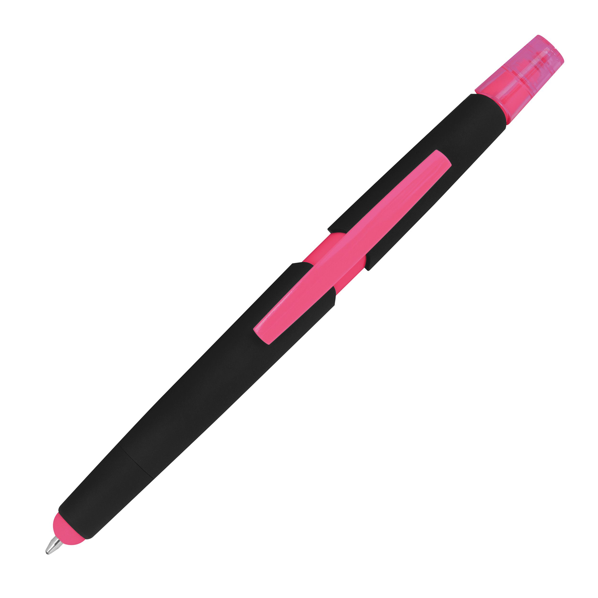 Kugelschreiber mit Textmarker und Touchfunktion, pink
