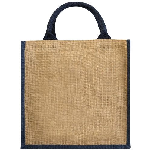 Chennai Jute Tragetasche 16L, natur,navy