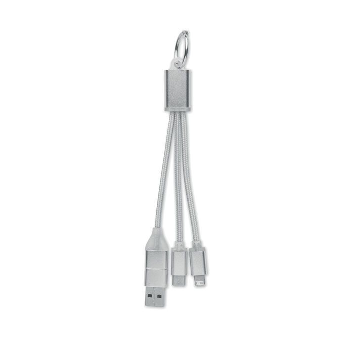 MO2141-14Blue 4in1 Ladekabel Typ C_ Silber