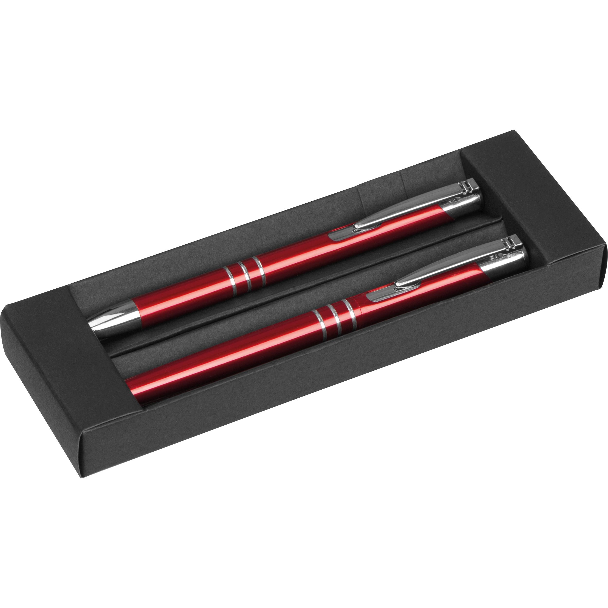 MA10761-05Schreibset bestehend aus einem Kugelschreiber und einem Rollerball_ rot