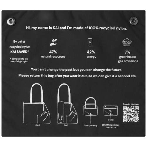 PF120713-2Kai GRS recycelte Circular Tragetasche _ schwarz