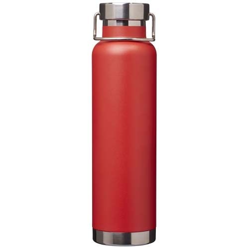 PF100865-2Thor 650 ml RCS-zertifizierte Kupfer-Vakuum Isolierflasche aus recyceltem Edelstahl _ rot