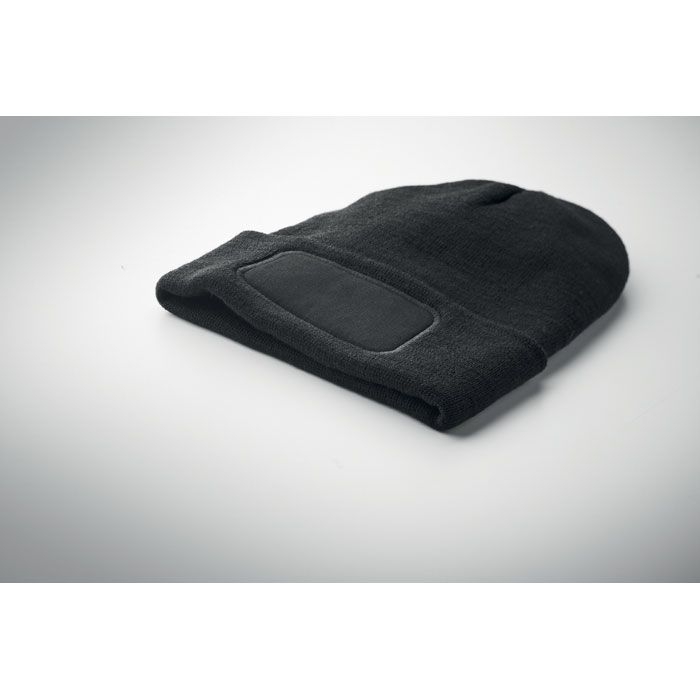MO2359-03Capnit Beanie RPET-Polyester_ Schwarz