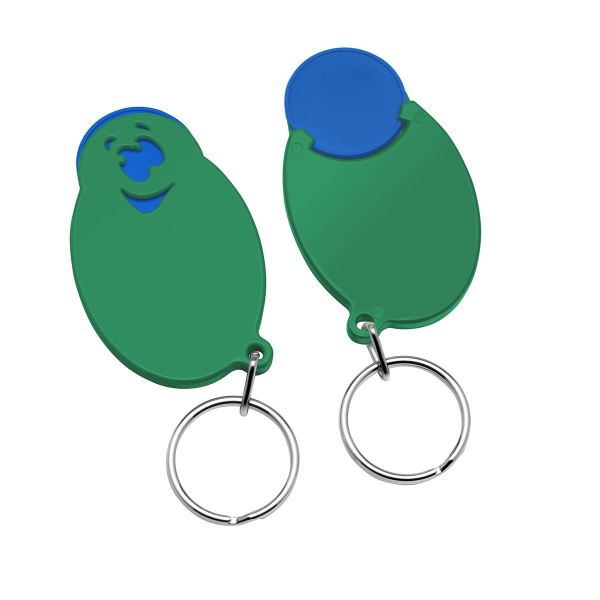 HE7855R-3-2Chiphalter mit 1€-Chip _Gesicht_ blau_ gruen
