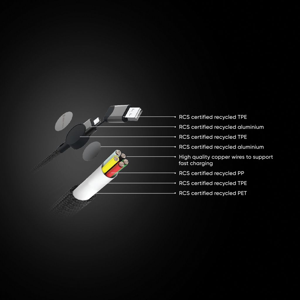 XDP302.70-1Oakland RCS rKunststoff 1_2m 6-in-1 Fast-Charging 45W Kabel_ schwarz