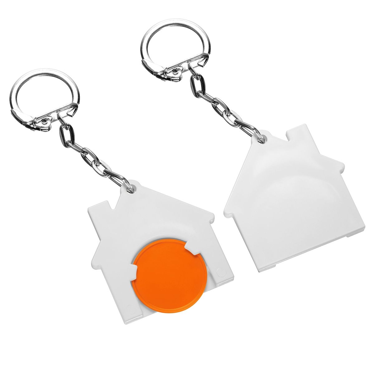 HE7516K-5-0Chiphalter mit 1€-Chip _Haus_ orange_ weiss