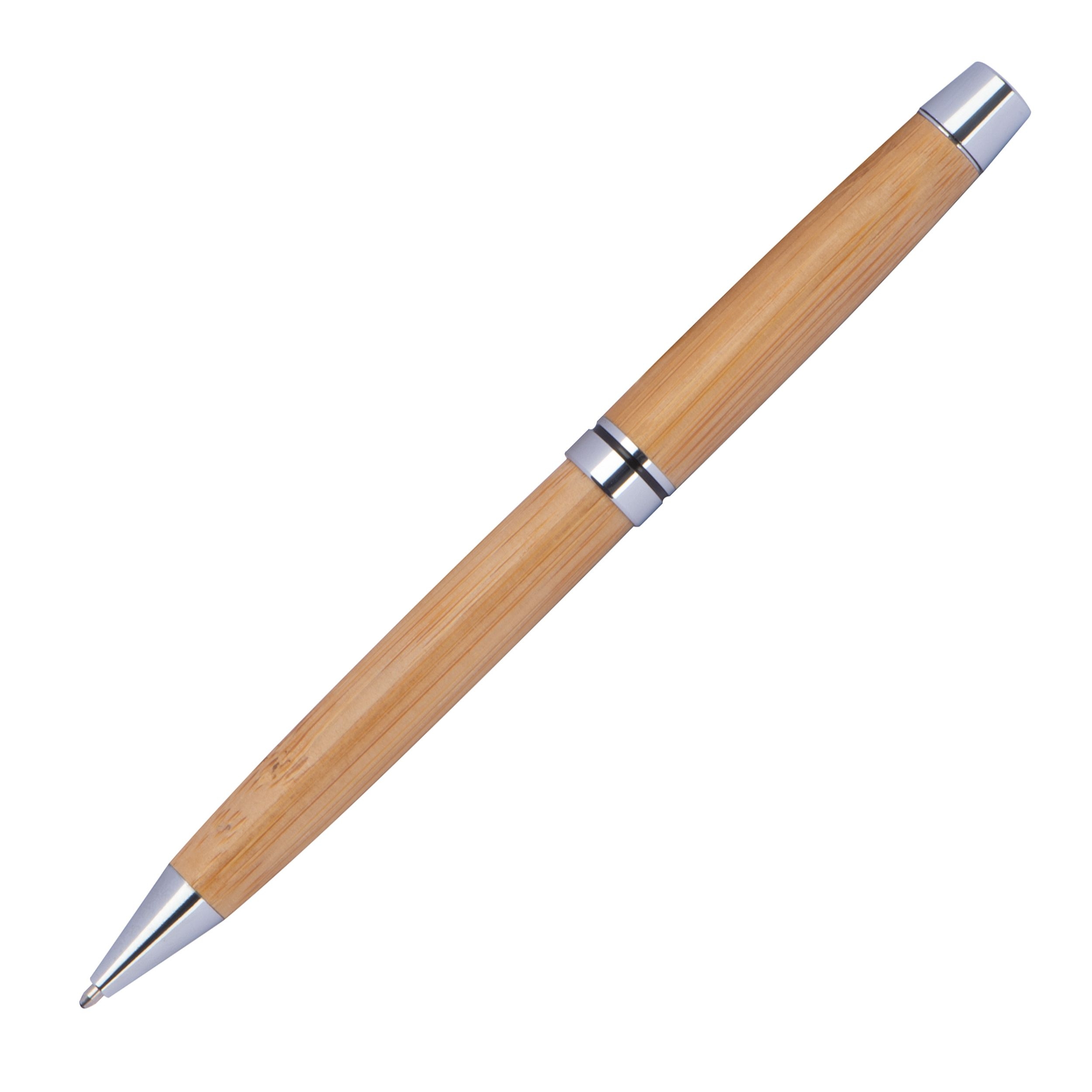 MA13158-13Kugelschreiber aus Holz mit Applikationen aus Metall_ beige