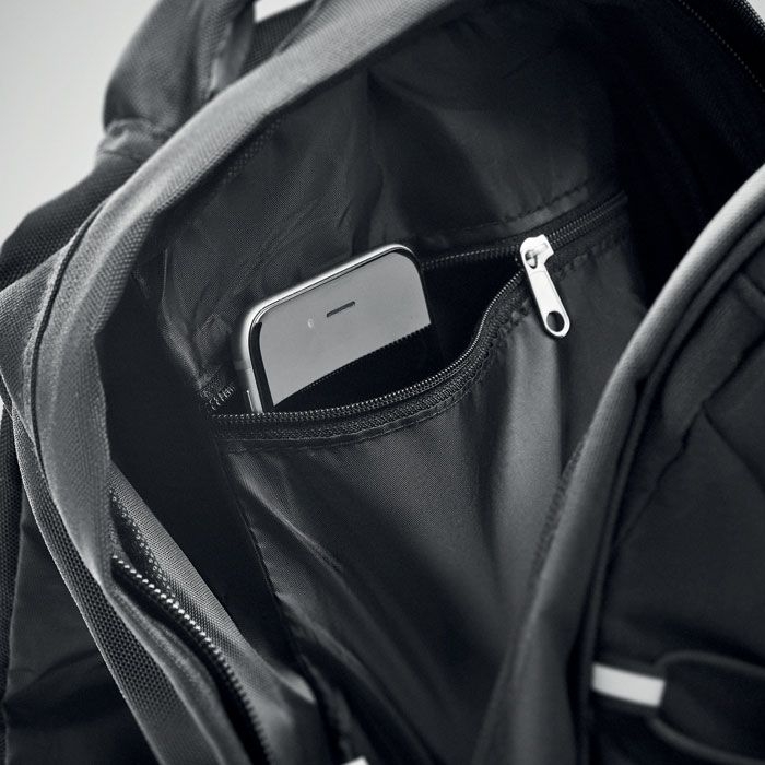 MO6156-03Monte Lomo Rucksack 600D RPET_ Schwarz