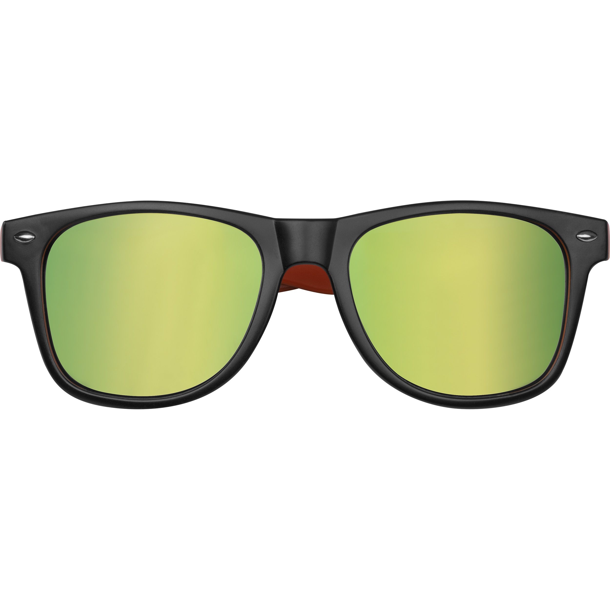 MA50671-10Sonnenbrille aus Kunststoff mit verspiegelten Glaesern_ UV 400 Schutz_ orange