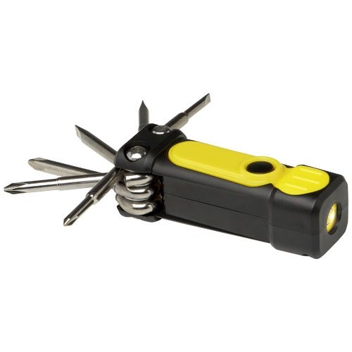 PF104569Octo 8-in-1 Schraubenzieher-Set aus recyceltem RCS Kunststoff mit Taschenlampe