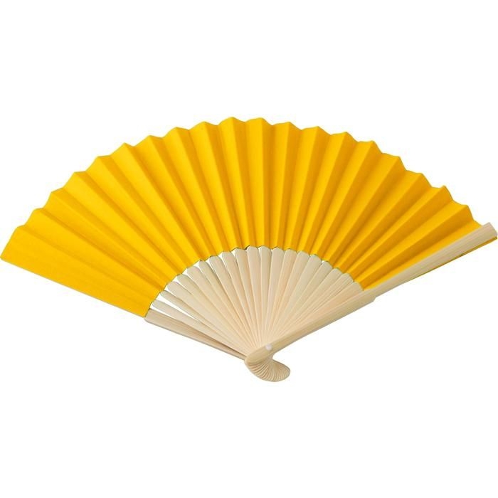 GI1041502-06Handfaecher aus Bambus Elio_ gelb