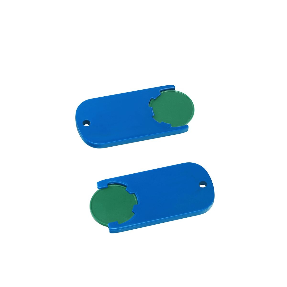 HE7439-2-3Chiphalter mit 1€-Chip _Alpha_ gruen_ blau HE7439-2-3Chiphalter mit 1€-Chip _Alpha_ gruen_ blau