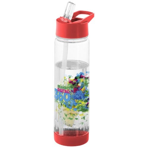 PF100314-5Tutti frutti 740 ml Tritan™ Sportflasche mit Infuser_ transparent_rot