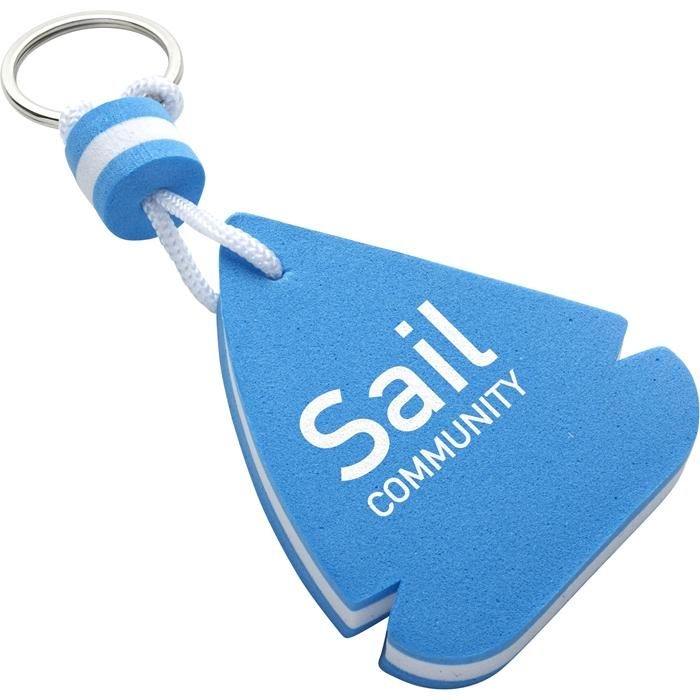 GI1134-45Schluesselanhaenger aus EVA Cyrus_ blau_weiss