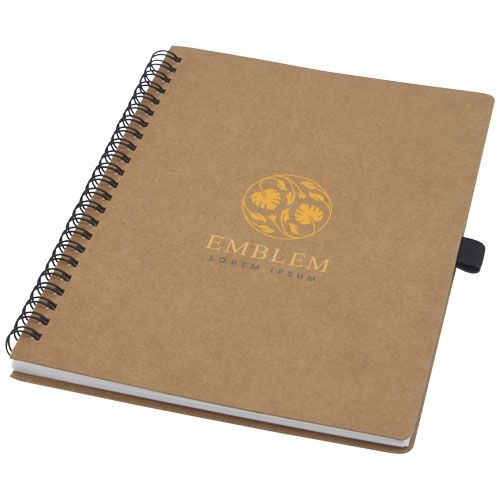 PF107732-1Cobble A5 Notizbuch mit Spiralbindung aus recyceltem Karton mit Steinpapier_ natur