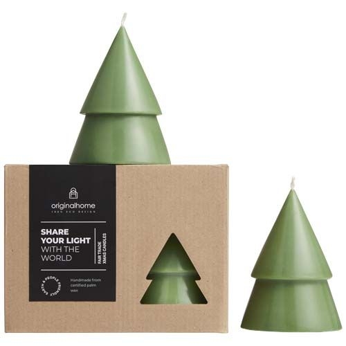 PF126324-1Originalhome Weihnachtsbaum Kerze M_ 2er Set_ heather gruen