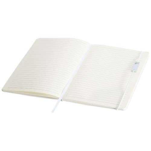 PF106258-2Legato Elegance A5 Hardcover Notizbuch mit Tintenroller Set_ weiss-primaer_schwarz