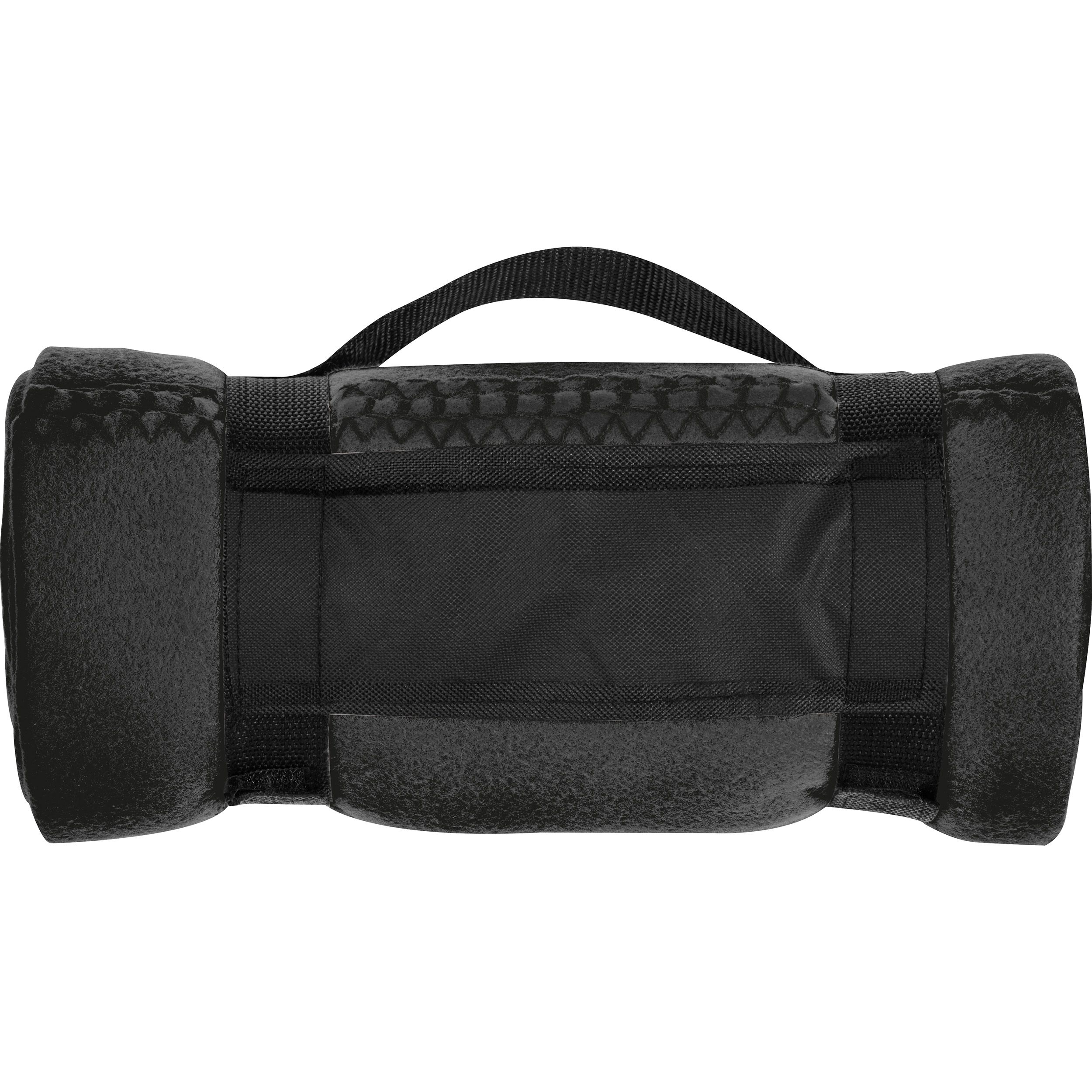 MA66902-03Fleecedecke mit Tragebanderole GIANFRANCO_ schwarz