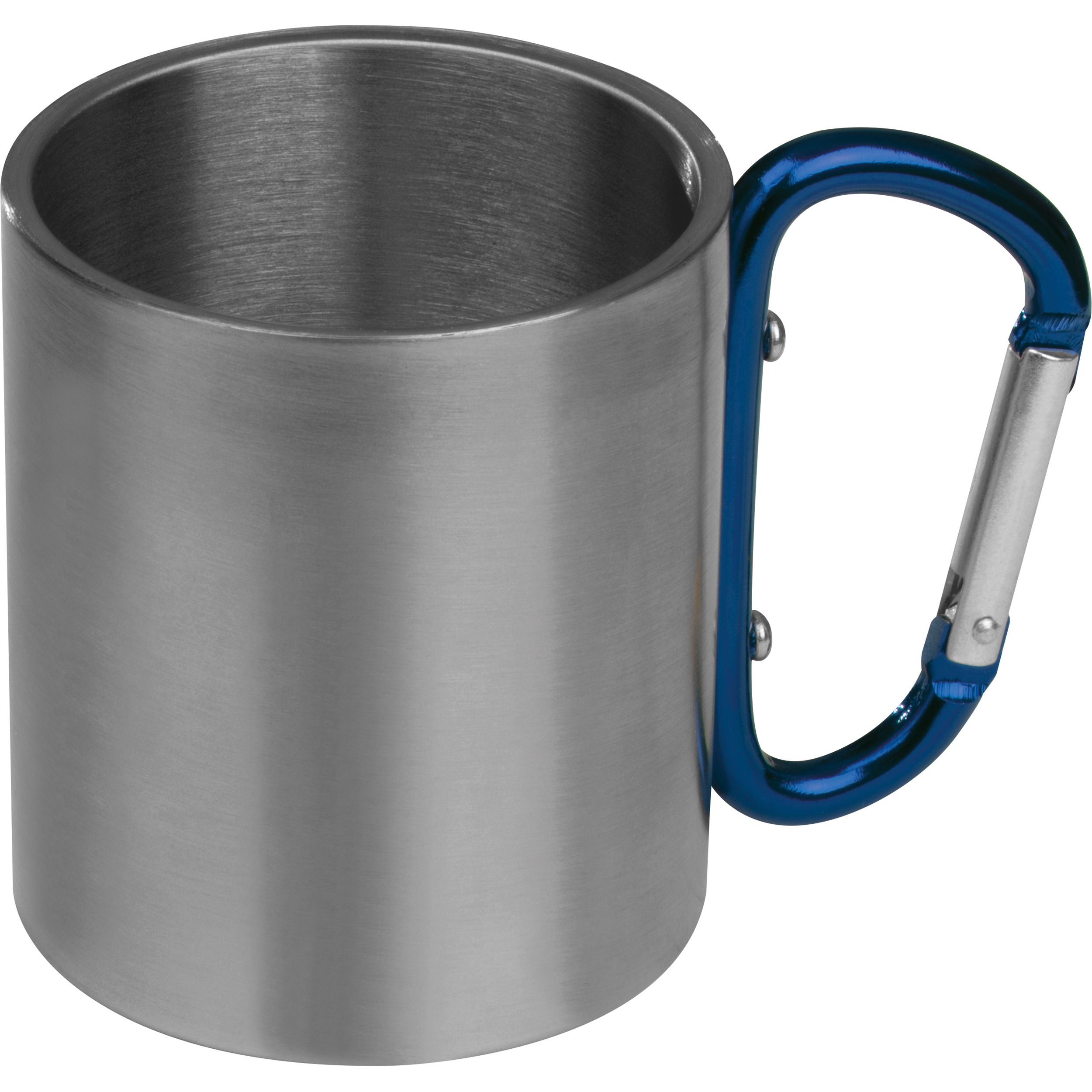 MA81367-04Tasse aus Metall mit Karabinerhaken_ 200ml ANGELICA_ blau