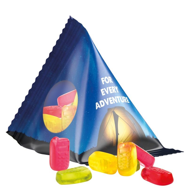 JG10063-6Tetraeder 15 g Trolli Fruchtgummi Standardformen_ Handy_ transparente Folie