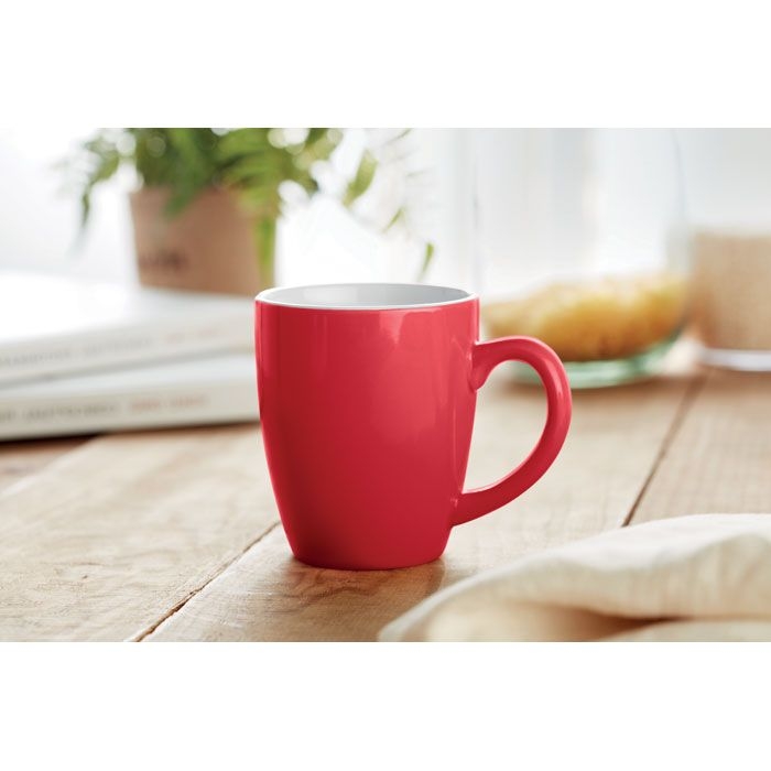 MO9242-05Colour Trent Keramische mok 290 ml_ rot