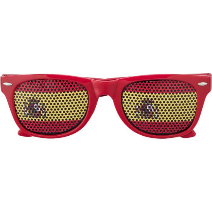 GI9346-297Fan Sonnenbrille aus Plexiglas Lexi_ rot_gelb GI9346-297Fan Sonnenbrille aus Plexiglas Lexi_ rot_gelb