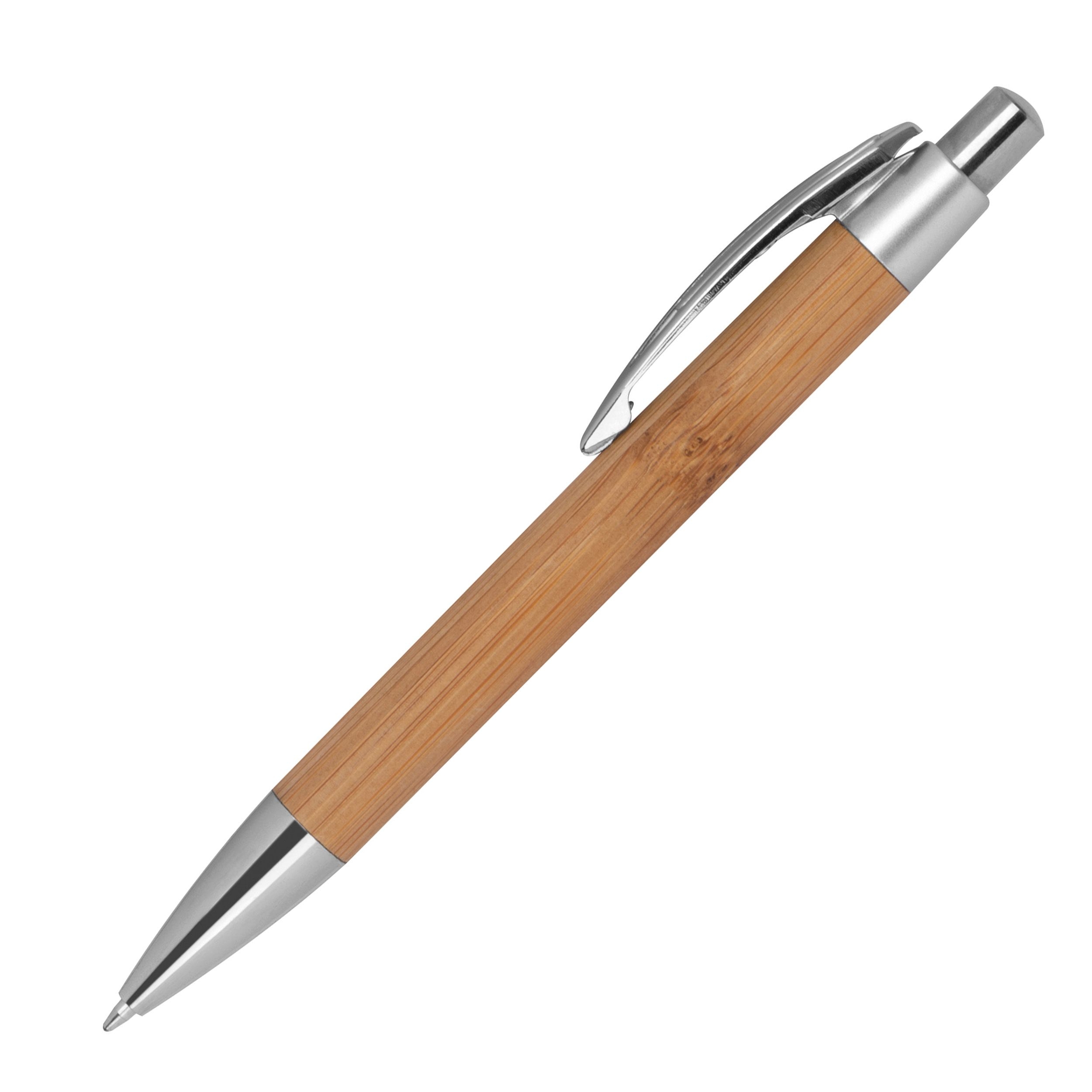 MA11495-13Kugelschreiber Bambus mit spitzem Clip_ beige