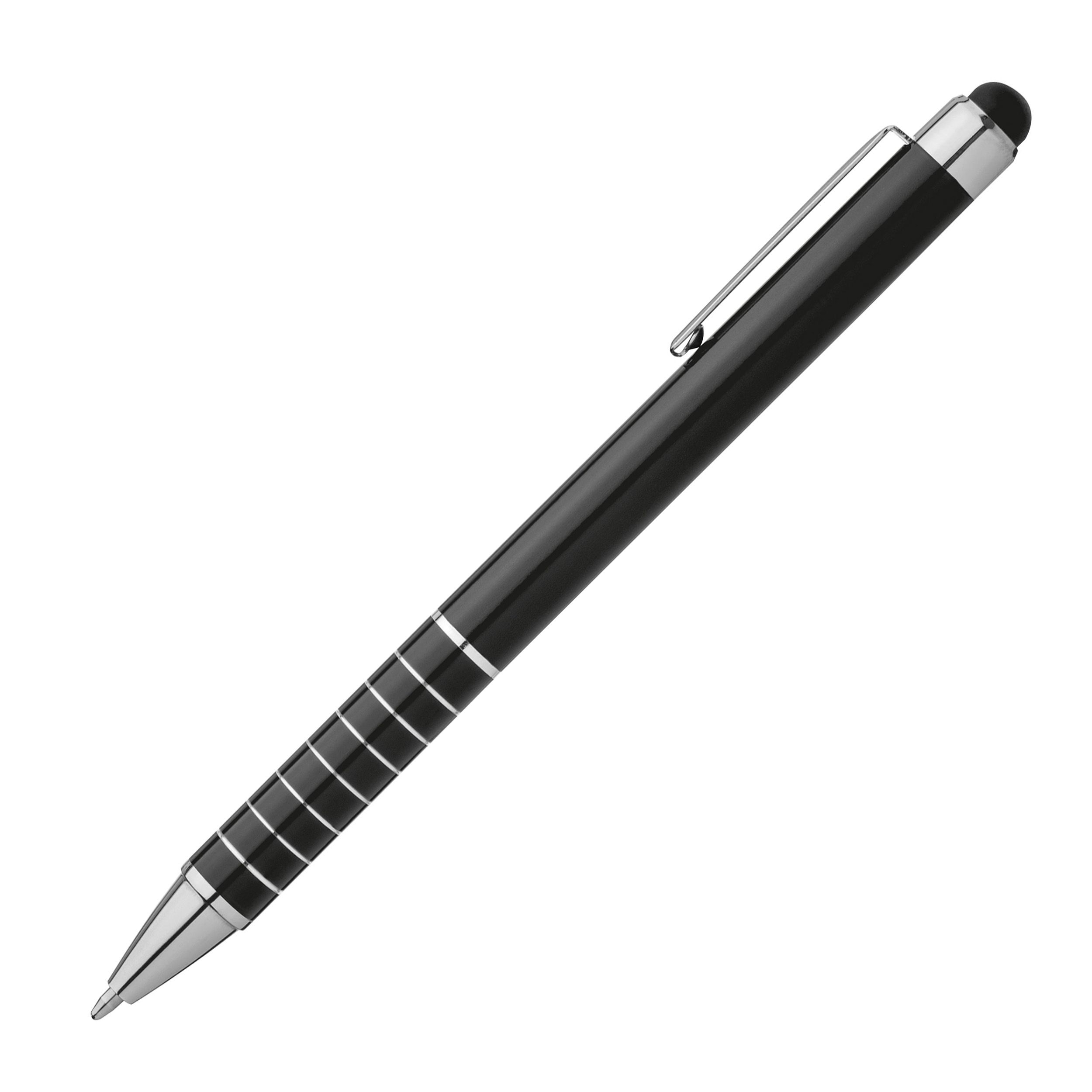 Kugelschreiber aus Metall mit Touchfunktion, schwarz
