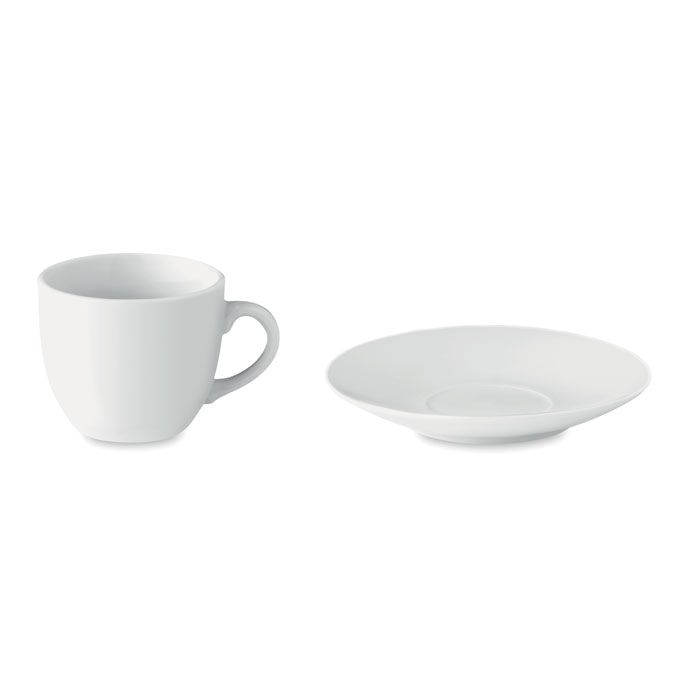 Espresso Espresso Tasse und Untertasse, Weiß