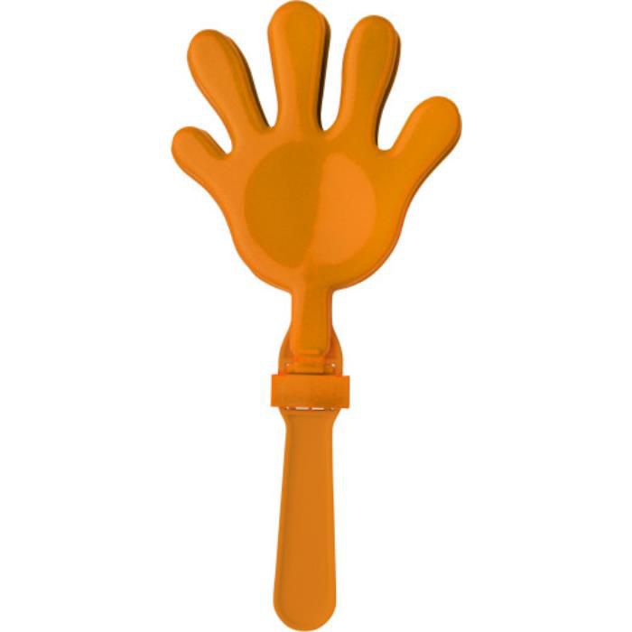GI9539-07Klapperhand aus Kunststoff Boris_ Orange GI9539-07Klapperhand aus Kunststoff Boris_ Orange