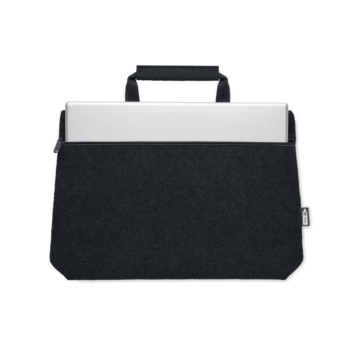 MO6718-03Tapla Laptop Tasche RPET-Filz_ schwarz