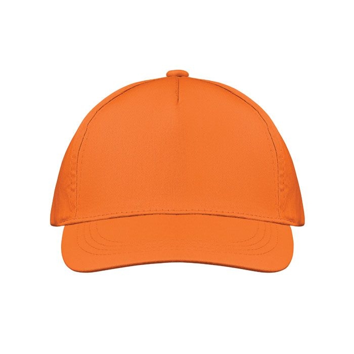 MO1447-10Buzz Baseball cap 5 panels 160g_m²_ orange