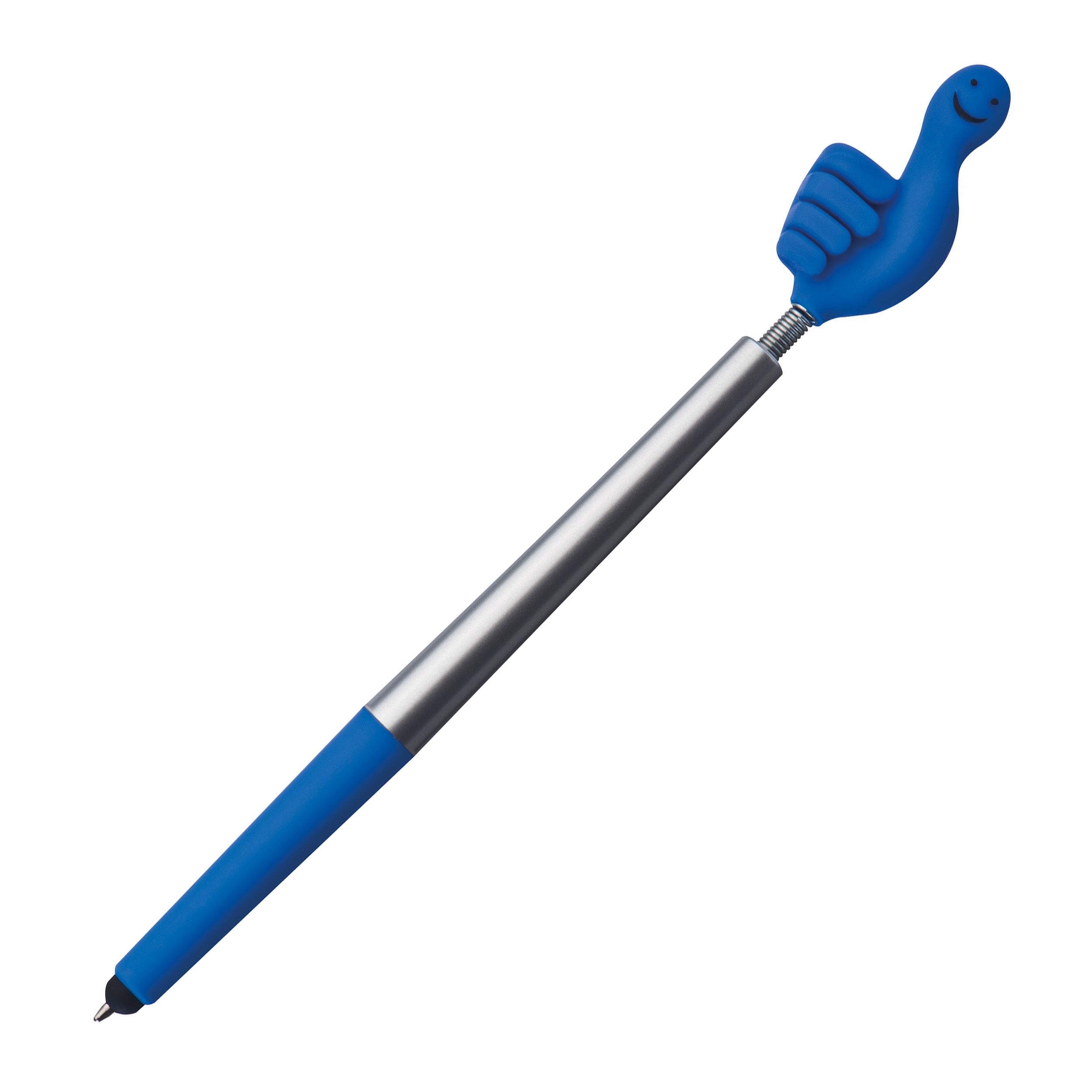 MA13415-04Smile Hand Kugelschreiber aus Kunststoff_ blau