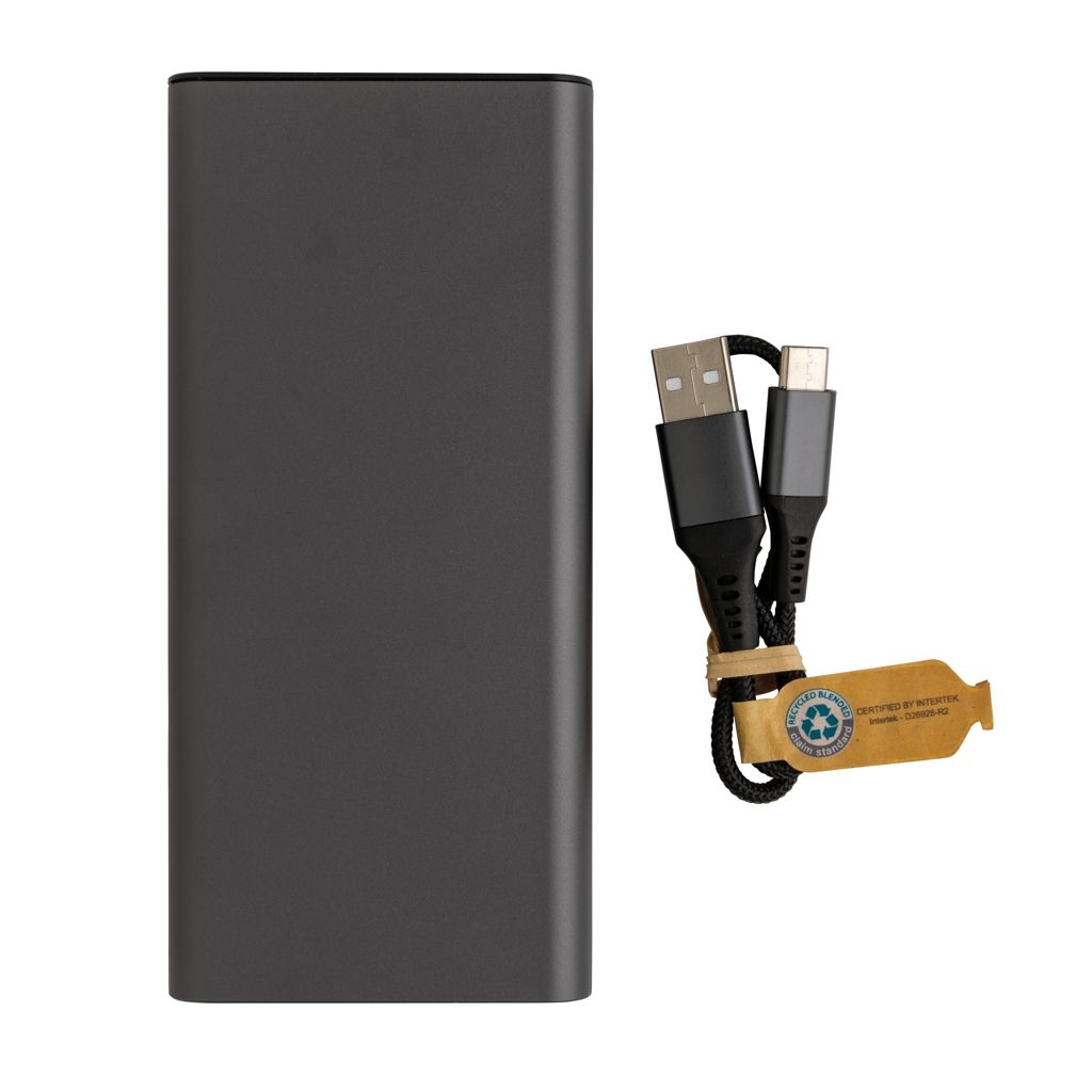 XDP322_63-2Terra 20.000mAh 20W Powerbank aus RCS recyceltem Aluminium_ grau