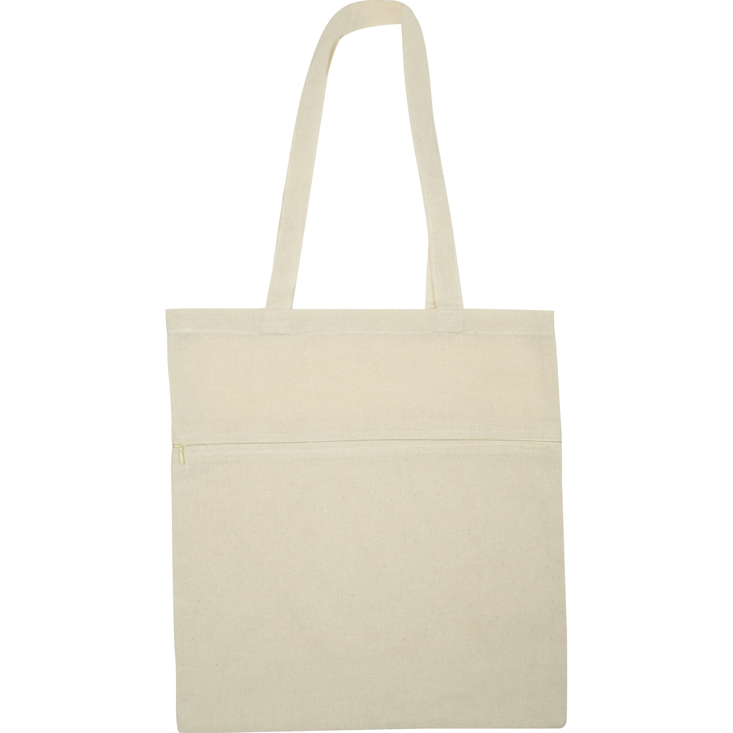 MA64940-06Baumwolltasche mit Reissverschlussfach NORBERT_ weiss