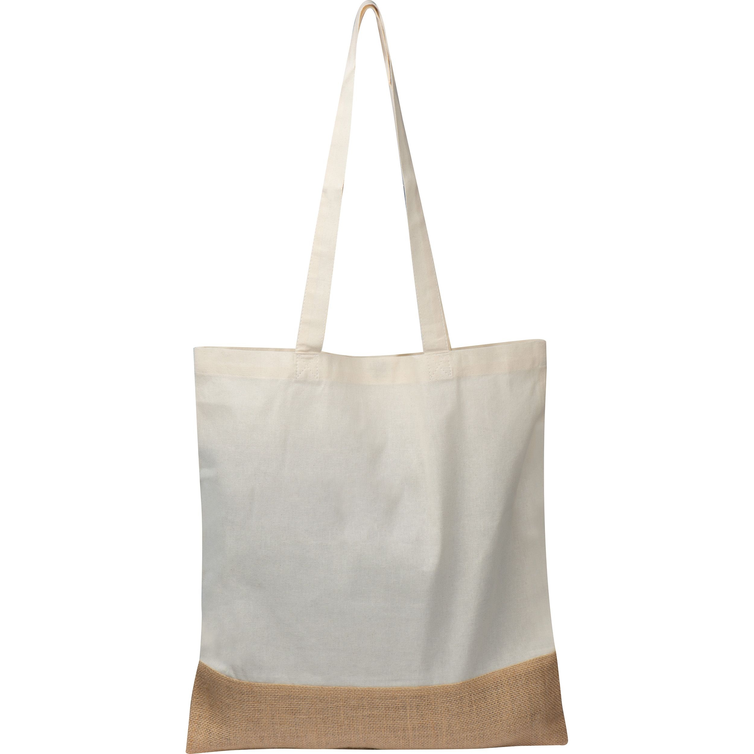 MA61399-06Tragetasche mit Juteboden DOREEN_ weiss