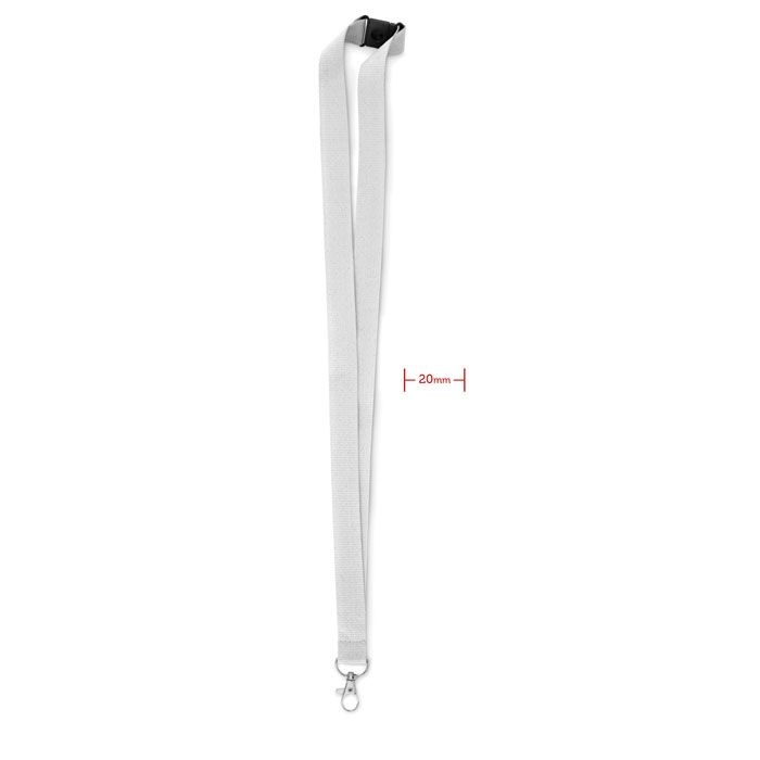 MO9354-06Pany Lanyard mit Karabiner 20mm_ weiss