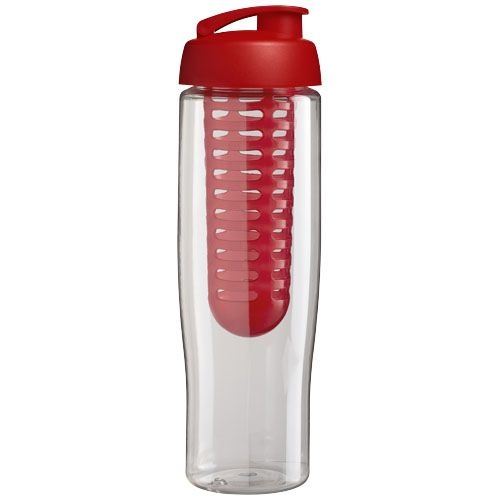 PF210041-3H2O Active® Tempo 700 ml Sportflasche mit Klappdeckel und Infusor_ transparent_rot